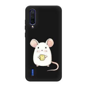 Матовый силиконовый чехол на Xiaomi Mi A3 Lite / Сяоми Mi A3 Lite Мышка, черный