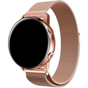 Металлический ремешок для смарт часов Samsung Galaxy, Honor, Huawei, Amazfit, Garmin, Xiaomi Watch (22 mm) / Ремешок миланская петля / Бронза