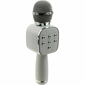 Микрофон караоке V669 Magic Karaoke c Bluetooth, white silver