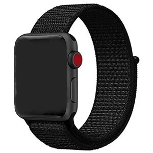 Нейлоновый ремешок для Apple Watch 38/40/41мм, черный