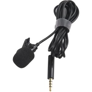 Петличный микрофон mini jack 3.5mm Aux/Микрофон беспроводной/Петличка/Микрофон петличка/Внешний микрофон/Беспроводной петличный микрофон, черный