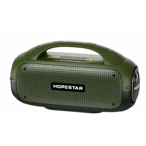 Портативная Bluetooth Колонка Hopestar A50 с Беспроводным Микрофоном, 80Вт, Хаки