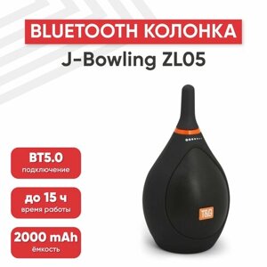 Портативная колонка J-Bowling ZL05, 2000мАч, динамик 5Вт, BT 4.2, AUX, MicroSD, USB, черная