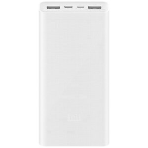 Портативный аккумулятор Xiaomi Mi Power Bank 3, 20000 mAh, белый, упаковка: коробка