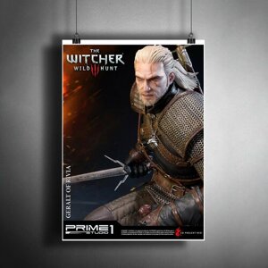 Постер плакат для интерьера "Компьютерная игра The Witcher 3: Wild Hunt. Игра Ведьмак 3: Дикая Охота"A3 (297 x 420 мм)