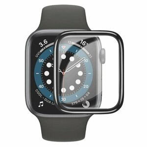 Противоударное стекло 2D Hoco для Apple Watch S4 (40 мм) Watch S5 (40 мм) Watch S6 (40 мм) и др. (полное покрытие) черный