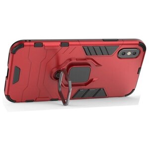 Противоударный чехол с кольцом Panther Case для iPhone XS Max красный