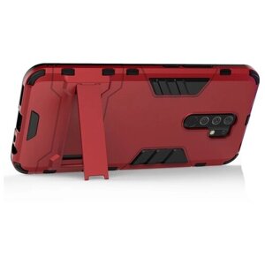 Противоударный чехол Transformer-2 с функцией подставки для Xiaomi Redmi 9 красный