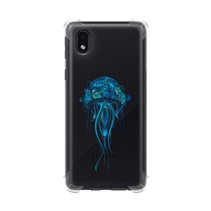 Противоударный силиконовый чехол на Samsung Galaxy A01 Core / Самсунг A01 Core с рисунком Голубая медуза