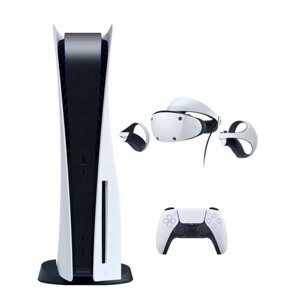PS5 (ПС5) Игровая приставка Sony PlayStation 5 (3-ревизия)+зарядное+Шлем VR2, 825 ГБ