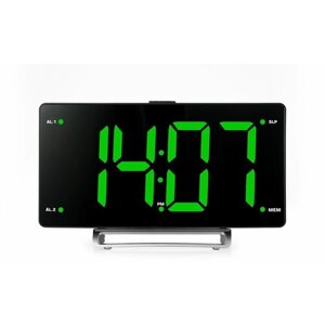 Радиобудильник Hyundai H-RCL246 черный LCD подсв: зеленая часы: цифровые FM