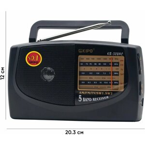 Радиоприемник AM/FM/SW/SW2/TV, разъем для наушников