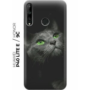 RE: PA Накладка Transparent для Huawei P40 Lite E / Honor 9C с принтом "Зеленоглазая кошка"