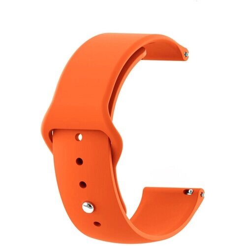 Ремешок для смарт-часов, фитнес-браслета универсальный 22 мм силиконовый браслет Xiaomi Samsung Huawei Honor, оранжевый