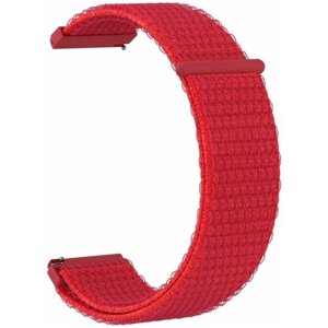 Ремешок нейлоновый GSMIN Woven Nylon 22 для Samsung Gear S3 Frontier / Classic / Galaxy Watch (46 mm) (Красный)
