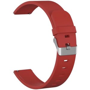 Ремешок силиконовый GSMIN Elate 22 для Samsung Gear S3 Frontier / Classic / Galaxy Watch (46 mm) (Бордовый)