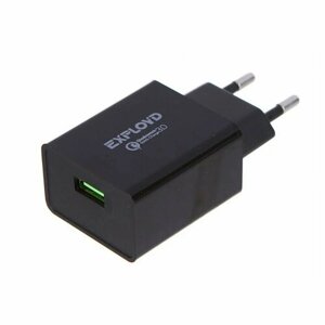 Сетевое зарядное устройство EX-Z-1146, USB, 3 A, 18 Вт, быстрая зарядка, черное