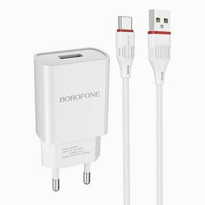 Сетевое зарядное устройство USB Borofone BA20A (2.1A/кабель Type-C)