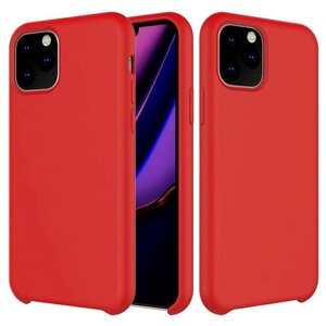 Силиконовая накладка без логотипа (Silicone Case) для Apple iPhone 12 (6.1) красный