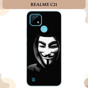 Силиконовый чехол "Анонимус" на Oppo Realme C21 / Реалми С21