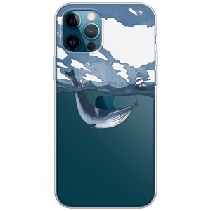 Силиконовый чехол "Большой кит" на Apple iPhone 12 Pro / Айфон 12 Про