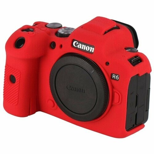 Силиконовый чехол CameraCase для Canon EOS R6 красный (060)