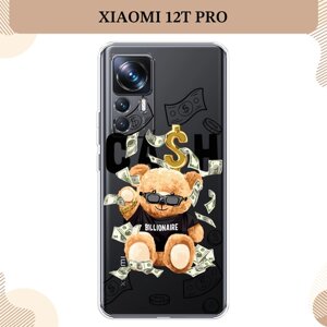 Силиконовый чехол "Cash медвежонка" на Xiaomi 12T Pro / Сяоми 12Т Про, прозрачный