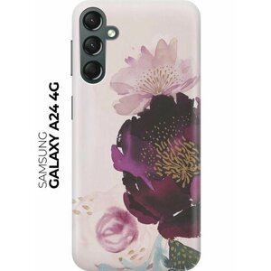 Силиконовый чехол Цветы акварелью на Samsung Galaxy A24 / Самсунг А24