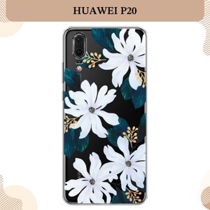 Силиконовый чехол "Delilah Flower" на Huawei P20 / Хуавей P20, прозрачный