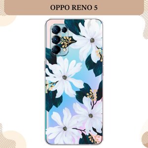 Силиконовый чехол "Delilah Flower" на Oppo Reno 5 / Оппо Рено 5, прозрачный