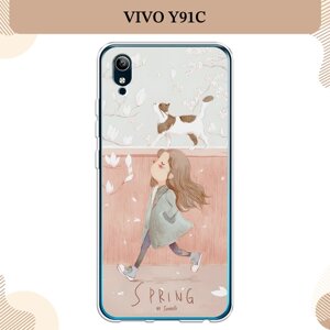 Силиконовый чехол "Девочка-весна" на Vivo Y91c/Y1s / Виво Y91c/Y1s