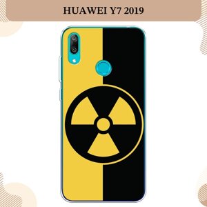 Силиконовый чехол "Эмблема черно-желтая" на Huawei Y7 2019 / Хуавей Y7 2019