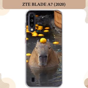 Силиконовый чехол "Капибара отдыхает" на ZTE Blade A7 (2020) / ЗТЕ Блэйд A7 2020