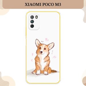 Силиконовый чехол "Корги любовь" на Xiaomi Poco M3 / Сяоми Poco M3