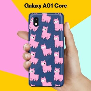 Силиконовый чехол Ламы на Samsung Galaxy A01 Core