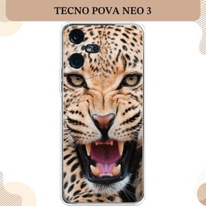 Силиконовый чехол "Леопард 3d" на Tecno Pova Neo 3 / Текно Пова Нео 3
