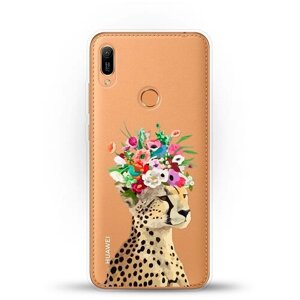 Силиконовый чехол Леопард на Huawei Y6 (2019)