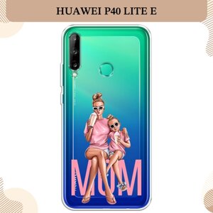 Силиконовый чехол "Lovely mom" на Huawei P40 Lite E / Хуавей P40 Lite E, прозрачный