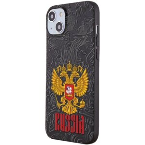 Силиконовый чехол Mcover для Apple iPhone 14 Plus с рисунком Russia