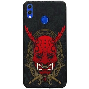 Силиконовый чехол Mcover для Huawei Honor 8X с рисунком Красная маска Они / Японский Демон