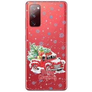 Силиконовый чехол Mcover на Samsung Galaxy S20 FE Новогодний грузовик