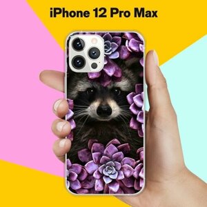 Силиконовый чехол на Apple iPhone 12 Pro Max Енот / для Эпл Айфон 12 Макс Про