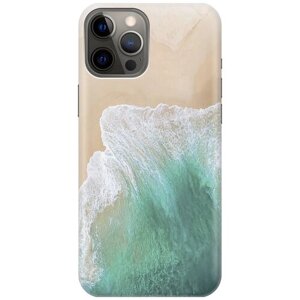 Силиконовый чехол на Apple iPhone 12 Pro Max / Эпл Айфон 12 Про Макс с рисунком "Лазурное море и песок"