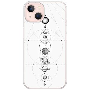 Силиконовый чехол на Apple iPhone 13 / Айфон 13 Парад планет