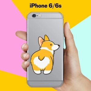 Силиконовый чехол на Apple iPhone 6/6s Корги / для Эпл Айфон 6/6с