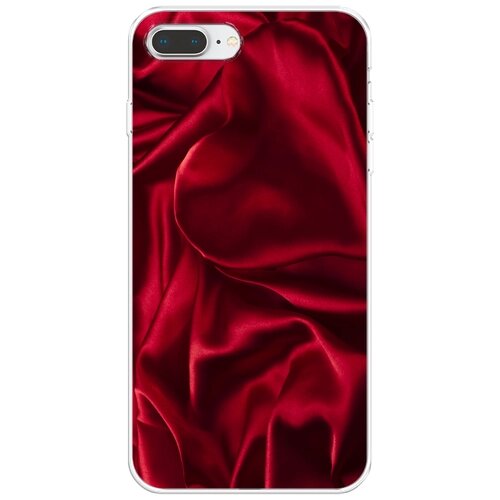 Силиконовый чехол на Apple iPhone 7 Plus / Айфон 7 Плюс Текстура красный шелк