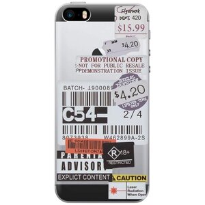 Силиконовый чехол на Apple iPhone SE / 5s / 5 / Эпл Айфон 5 / 5с / СЕ с рисунком "Tag Stickers"