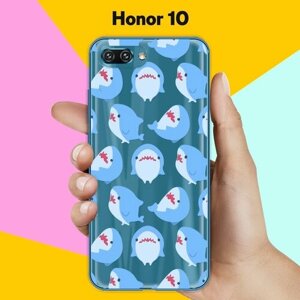 Силиконовый чехол на Honor 10 Акулы / для Хонор 10