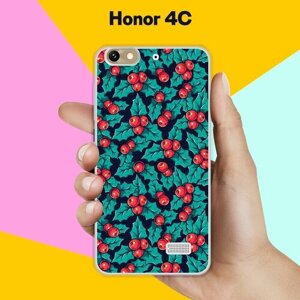 Силиконовый чехол на Honor 4C Узор новогодний / для Хонор 4Ц