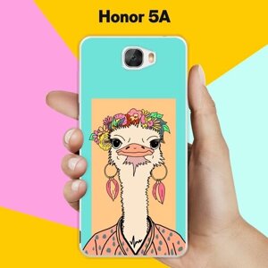 Силиконовый чехол на Honor 5A Страус / для Хонор 5А